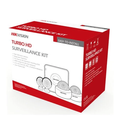 HIKVISION DS-J142I/7204HGHI-M1+2+2CAM 4-CH H.264 1 MP BULLET & TURRET KIT