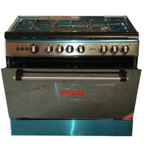 MIDEA 90x60 INOX-GRILL GAS COOKER SILVER