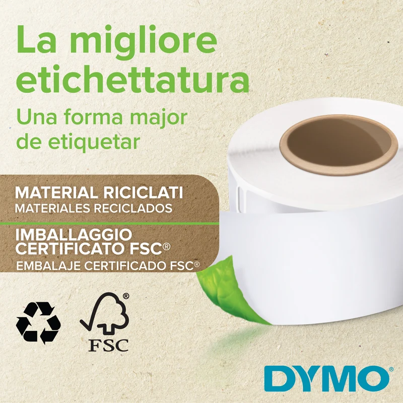 DYMO LW etichette per indirizzi originali | 28 mm x 89 mm | 24 rotoli da 130 etichette facilmente staccabili (3120 etichette) | autoadesive | per etichettatrici LabelWriter