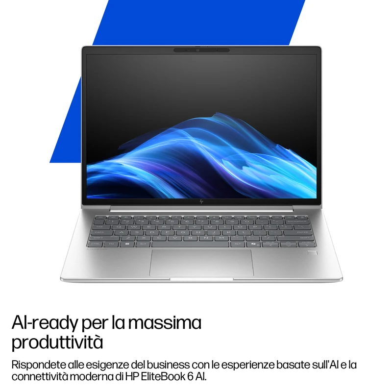 HP EliteBook 6 G1i 14 inch Notebook AI PC Intel Core Ultra 5 225U Computer portatile 35,6 cm (14") WUXGA 16 GB DDR5-SDRAM 512 GB SSD Wi-Fi 6E (802.11ax) Windows 11 Pro Argento