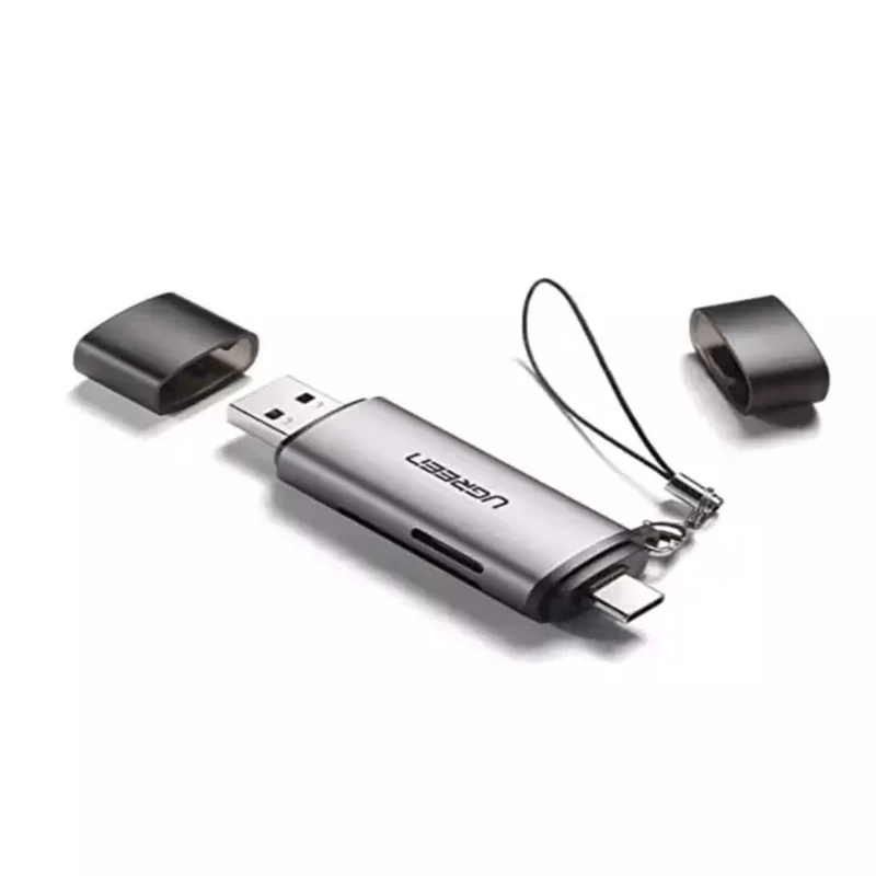 UGreen Type C TF + SD Card Reader with USB Power - 50706