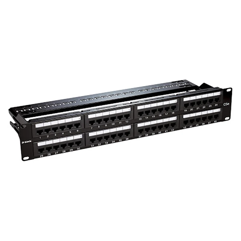 D-Link 48 Port Cat6 UTP Fully Loaded Patch Panel - NPP-C61BLK481