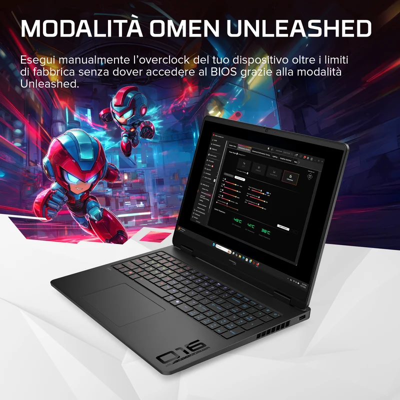 HP E4EW7EA laptop Intel Core Ultra 9 275HX 40,6 cm (16") 2.5K 32 GB DDR5-SDRAM NVIDIA GeForce RTX 5070 Wi-Fi 6 (802.11ax) FreeDOS AI PC Nero
