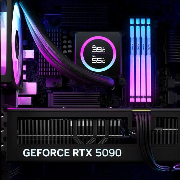 HP E4EU1EA PC/stazione di lavoro Intel Core Ultra 7 32 GB DDR5-SDRAM NVIDIA GeForce RTX 5090 Windows 11 Home Tower AI PC Nero