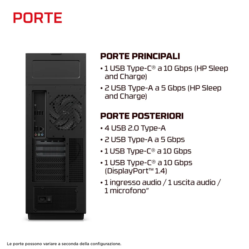 HP E4EU1EA PC/stazione di lavoro Intel Core Ultra 7 32 GB DDR5-SDRAM NVIDIA GeForce RTX 5090 Windows 11 Home Tower AI PC Nero