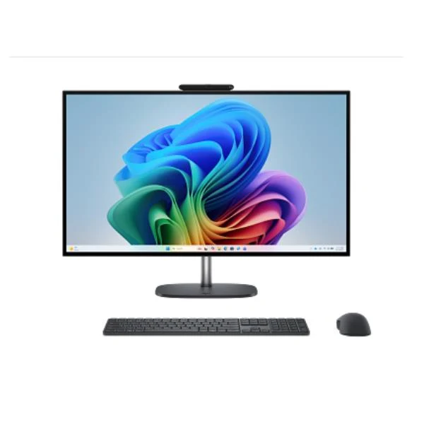 HP E4ET2EA All-in-One PC Copilot+ PC Intel Core Ultra 9 68,6 cm (27") 2560 x 1440 Pixel PC All-in-one 24 GB DDR5-SDRAM 1 TB SSD Windows 11 Home Wi-Fi 7 (802.11be) Nero, Grigio