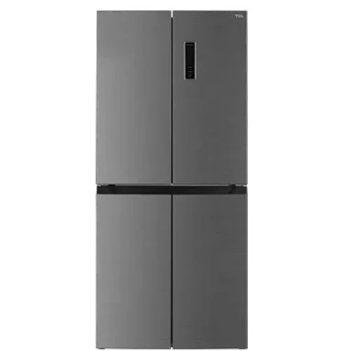 TCL 421L FRENCH 4 DOOR BLACK GLASS FRIDGE