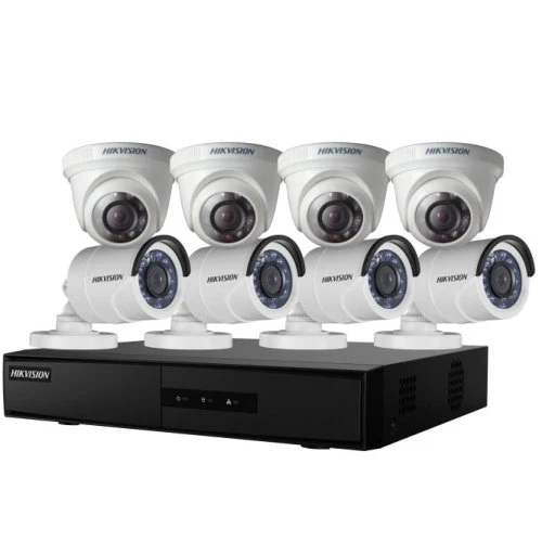 HIKVISION DS-J142I/7208HGHI-M1+4+4CAM 8-CH H.264 1 MP BULLET & TURRET KIT