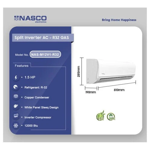 NASCO 1.5HP DUAL INVERTER R410 NAS-M12V1 AIR CONDITION