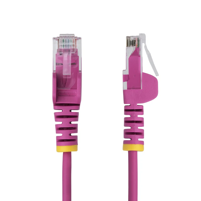 StarTech.com Cavo Ethernet CAT6 Rosa da 25cm; Patch UTP PoE 100W con Plug RJ45 Antigroviglio/Rilievi di Trazione, Cavo Lan Slim in Rame Puro 28AWG, Testato Fluke