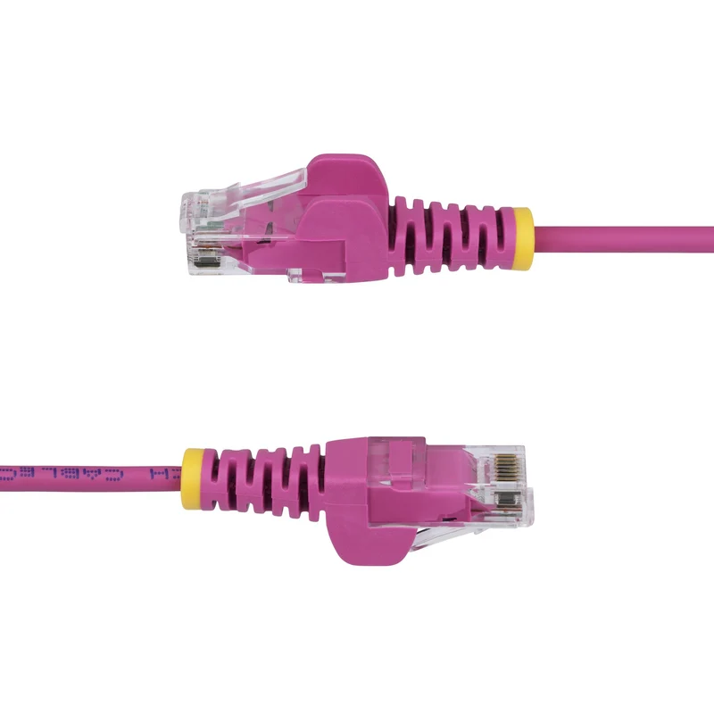 StarTech.com Cavo Ethernet CAT6 Rosa da 25cm; Patch UTP PoE 100W con Plug RJ45 Antigroviglio/Rilievi di Trazione, Cavo Lan Slim in Rame Puro 28AWG, Testato Fluke