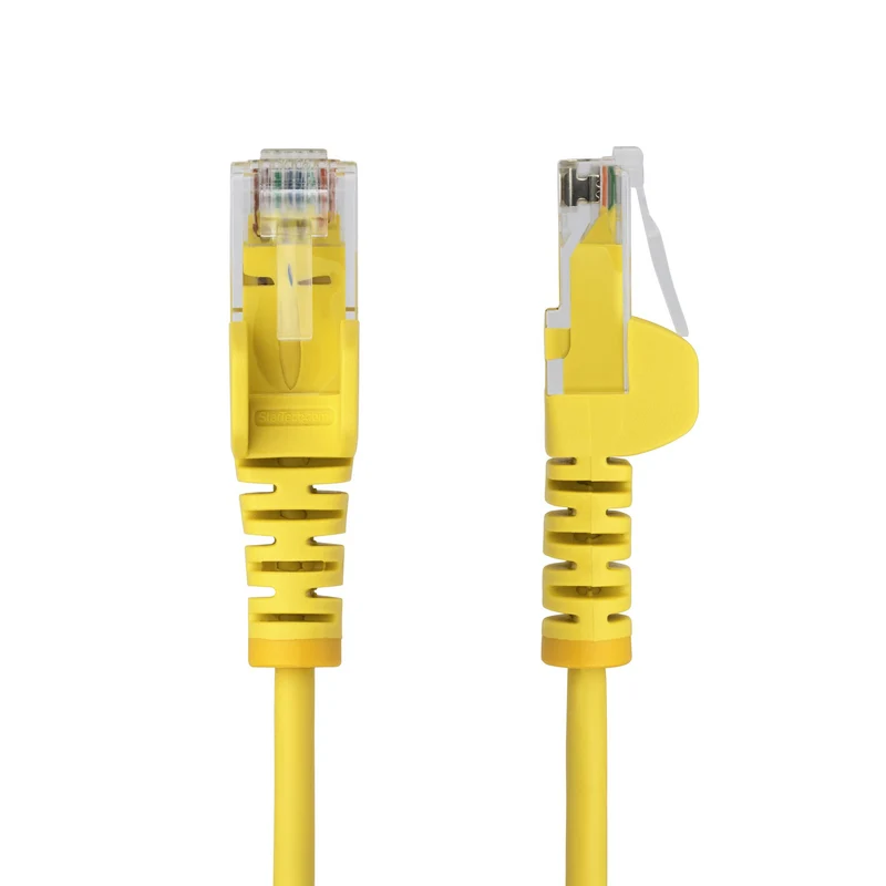 StarTech.com Cavo Ethernet CAT6 Giallo da 25cm; Patch UTP PoE 100W con Plug RJ45 Antigroviglio/Rilievi di Trazione, Cavo Lan Slim in Rame Puro 28AWG, Testato Fluke