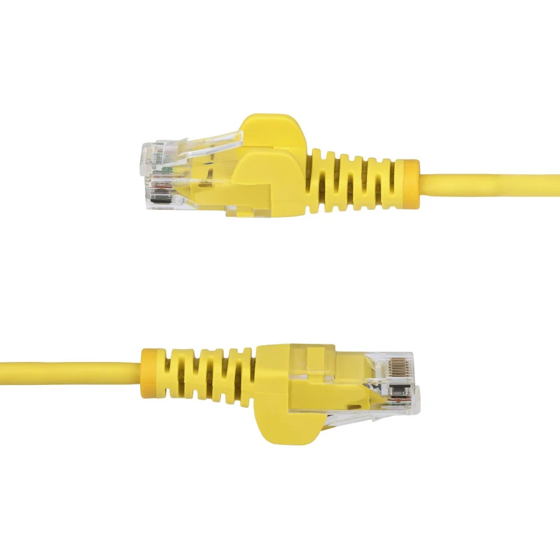 StarTech.com Cavo Ethernet CAT6 Giallo da 25cm; Patch UTP PoE 100W con Plug RJ45 Antigroviglio/Rilievi di Trazione, Cavo Lan Slim in Rame Puro 28AWG, Testato Fluke