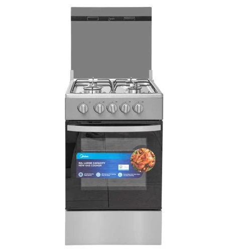 MIDEA GC SP5055T082-S 50X50 4 BURNERS GAS COOKER - SILVER MIRROR