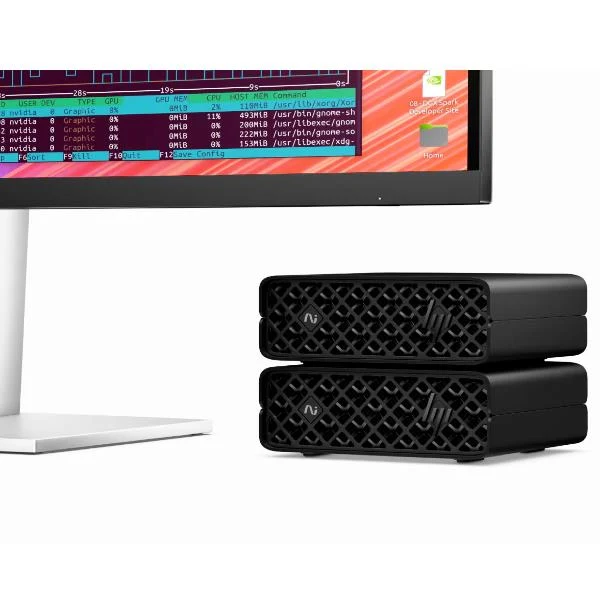 HP ZGX Nano G1n AI GB10 128 GB LPDDR5x-SDRAM 4 TB SSD Linux Mini PC Stazione di lavoro AI Workstation, AI PC Nero