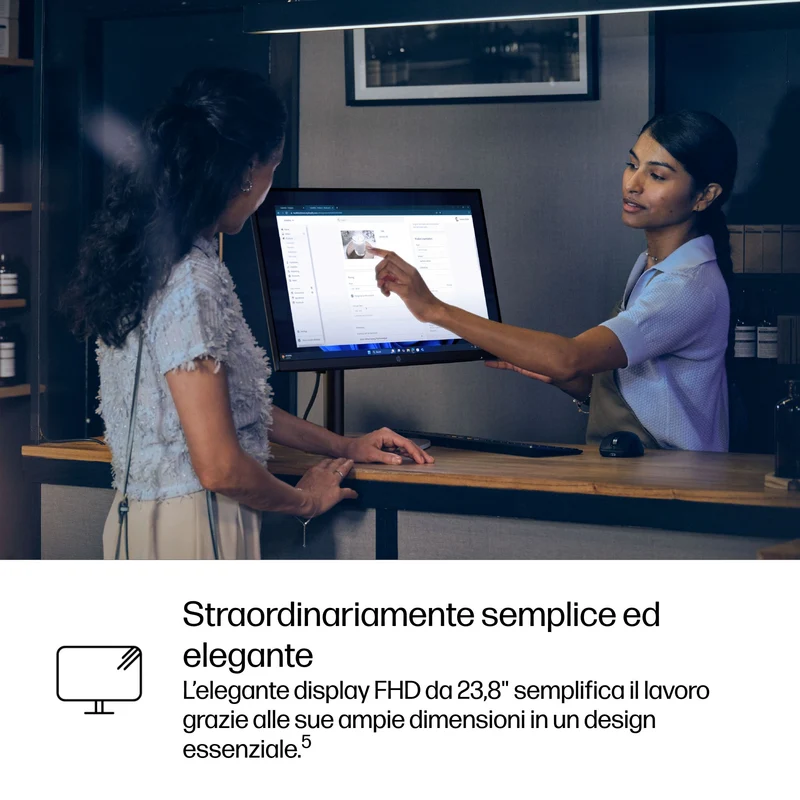 HP ProStudio 4 G1i Intel Core Ultra 5 235T 60,5 cm (23.8") 1920 x 1080 Pixel Touch screen PC All-in-one 16 GB DDR5-SDRAM 512 GB SSD Windows 11 Pro Wi-Fi 6E (802.11ax) AI PC Nero