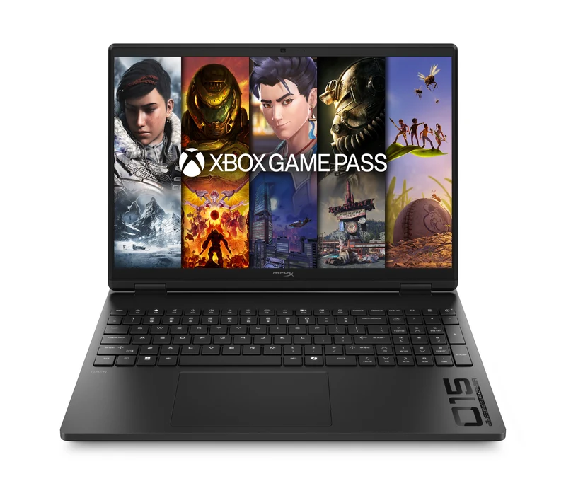 HP HyperX OMEN 15 inch Gaming Laptop PC 15-ga0021nlx Intel Core 7 240H 38,9 cm (15.3") 2K 16 GB DDR5-SDRAM NVIDIA GeForce RTX 5060 Wi-Fi 6 (802.11ax) Windows 11 Home Nero