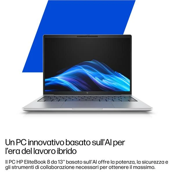 HP EliteBook 8 G1i Intel Core Ultra 7 255U Computer portatile 35,6 cm (14") WUXGA 16 GB DDR5-SDRAM 512 GB SSD Wi-Fi 6E (802.11ax) Windows 11 Pro AI PC Argento