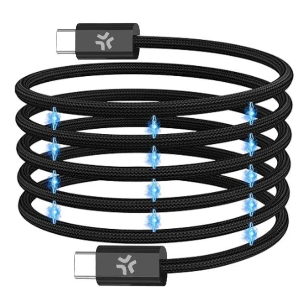 USB-C TO USB-C MAGNETIC CABLE 1M BK