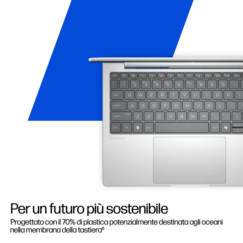 HP EliteBook 8 G1i Next Gen AI PC Wolf Pro Security Edition Copilot+ PC Intel Core Ultra 5 226V Computer portatile 40,6 cm (16") WUXGA 16 GB LPDDR5x-SDRAM 512 GB SSD Wi-Fi 7 (802.11be) Windows 11 Pro Argento