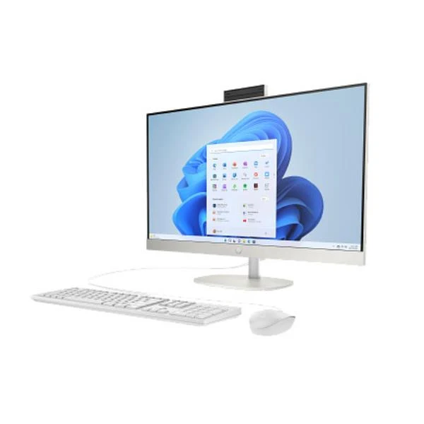 HP 27 inch All-in-One 27-cr1019nl PC Intel Core Ultra 7 155U 68,6 cm (27") 1920 x 1080 Pixel 16 GB DDR5-SDRAM 512 GB SSD Windows 11 Home Wi-Fi 6 (802.11ax) AI PC Bianco