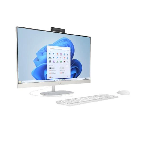 HP 27 inch All-in-One 27-cr1019nl PC Intel Core Ultra 7 155U 68,6 cm (27") 1920 x 1080 Pixel 16 GB DDR5-SDRAM 512 GB SSD Windows 11 Home Wi-Fi 6 (802.11ax) AI PC Bianco