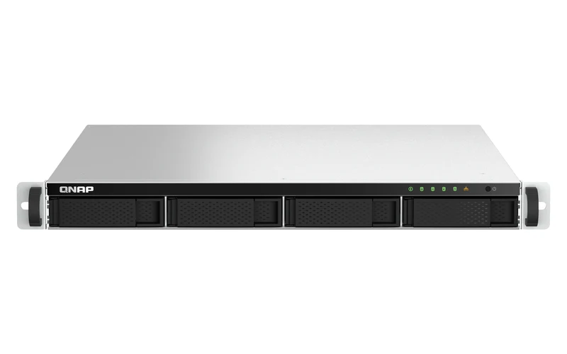 QNAP TS-464U NAS Rack (1U) Intel® Celeron® N5095 8 GB DDR4 0 TB QNAP Turbo System Alluminio, Nero