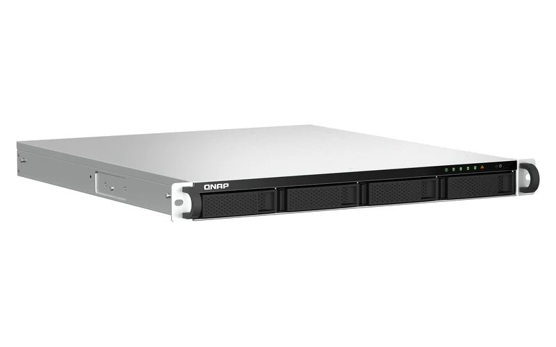 QNAP TS-464U NAS Rack (1U) Intel® Celeron® N5095 8 GB DDR4 0 TB QNAP Turbo System Alluminio, Nero