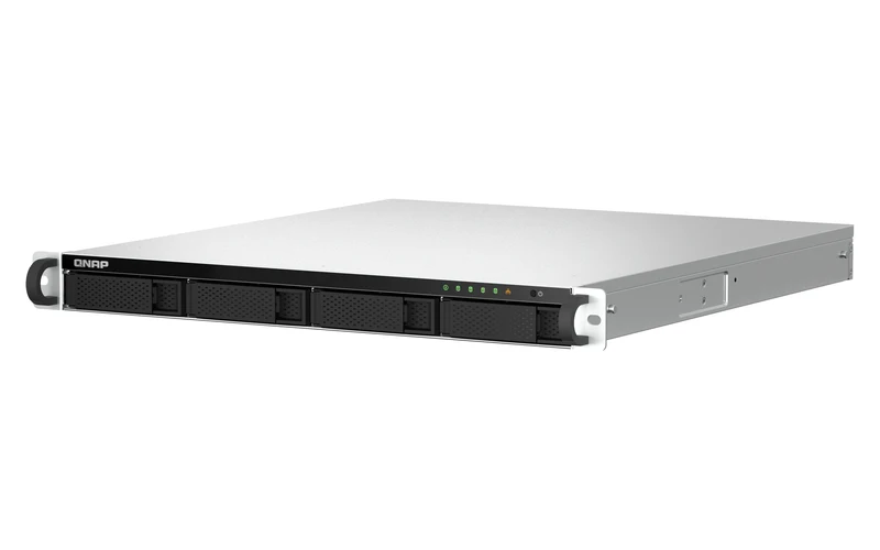 QNAP TS-464U NAS Rack (1U) Intel® Celeron® N5095 8 GB DDR4 0 TB QNAP Turbo System Alluminio, Nero