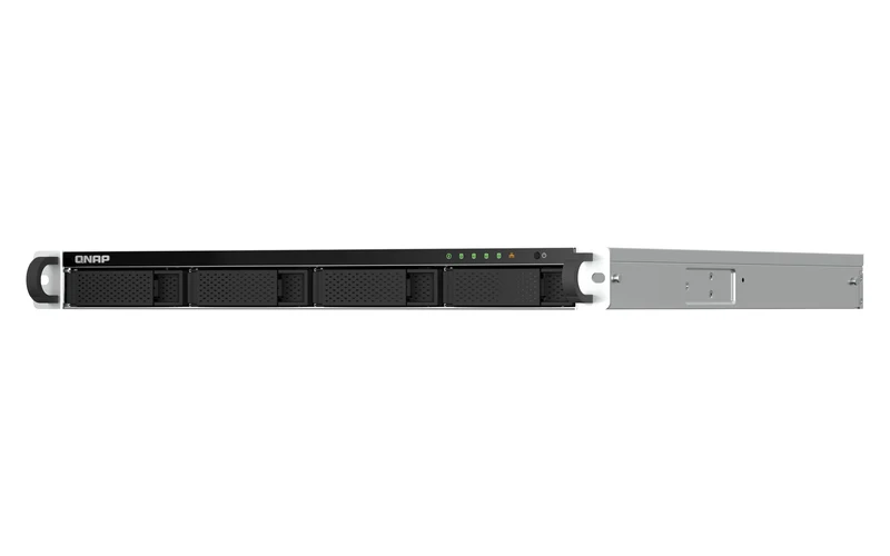 QNAP TS-464U NAS Rack (1U) Intel® Celeron® N5095 8 GB DDR4 0 TB QNAP Turbo System Alluminio, Nero