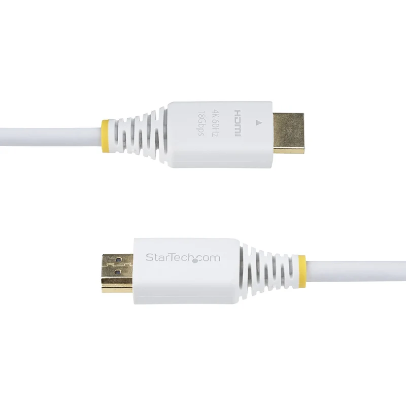 StarTech.com Cavo HDMI Premium Certificato Alta Velocità da 3m, 4K 60Hz / 1440p 144Hz, HDR10 / HDCP 2.2 / ARC, 18 Gbps, UHD HDMI 2.0 per TV / Monitor / Display, Rivestimento in TPE, Bianco