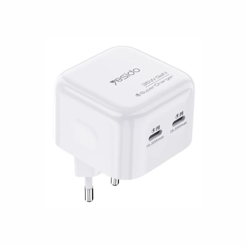 Yesido YC38 Travel Dual PD 35w GaN Fast Charging Wall Plug