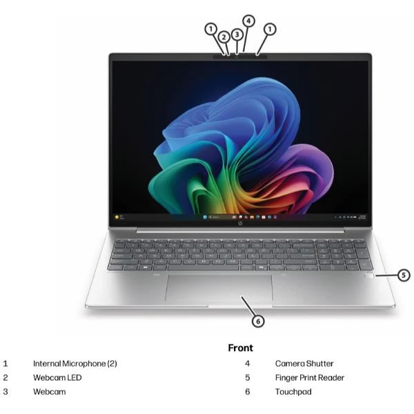 HP ProBook 4 G2a Next Gen AI Wolf Pro Security Edition Copilot+ PC AMD Ryzen AI 5 430 Computer portatile 40,6 cm (16") WUXGA 24 GB DDR5-SDRAM 512 GB SSD Wi-Fi 7 (802.11be) Windows 11 Pro Argento