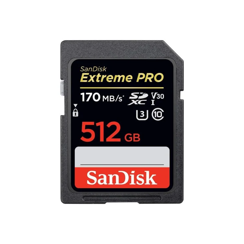 Sandisk SD Card 512gb Extreme Pro 170mb/s V30