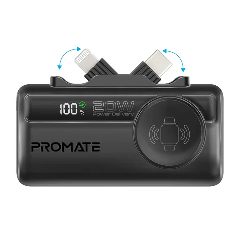Promate PowerUp-Trio Ultra-Compact Fast Charging Power Bank