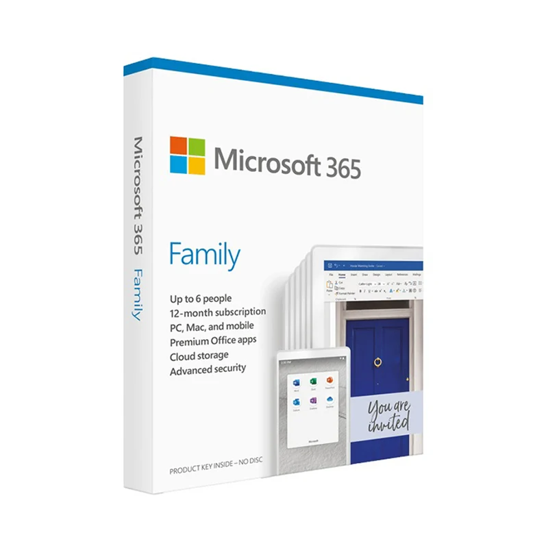 Microsoft 365 Family AllLng Sub PK Lic 1Y - DIGITAL LICENSE ONLY