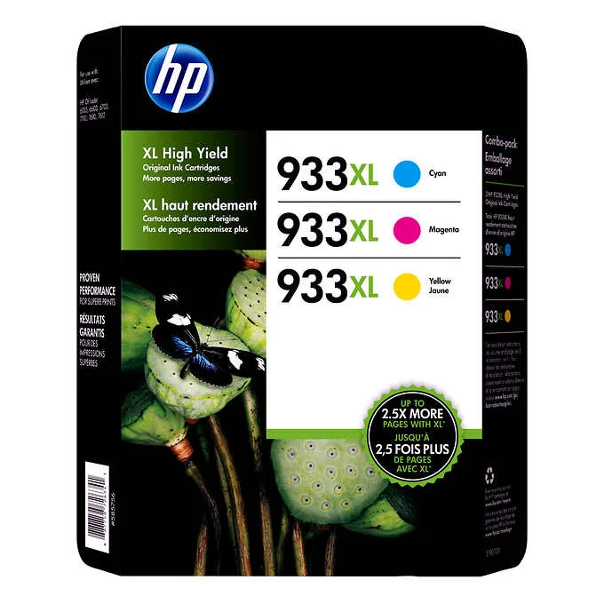 HP - Paquet de 3 Cartouches d'Encre 933XL