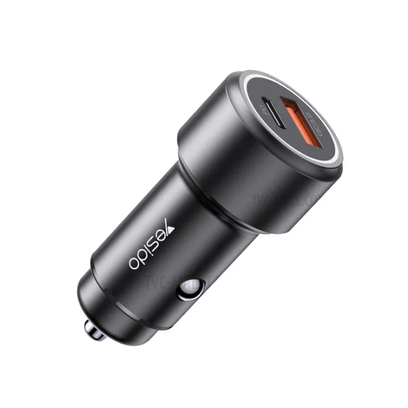 Yesido 42W USB + Type-C Dual Ports Fast Charging Car Charger Y42