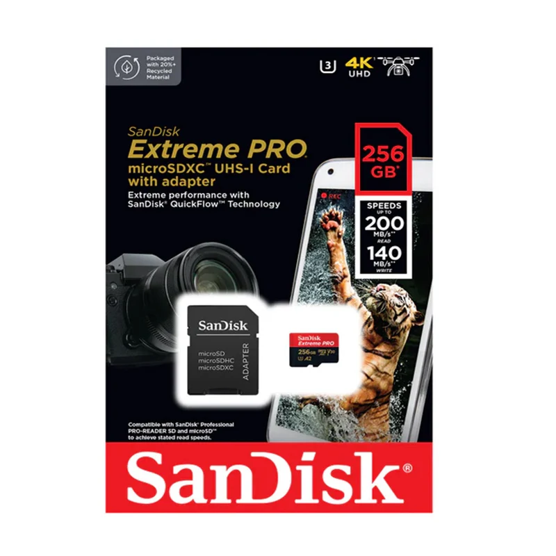 Sandisk Micro SD 256GB 200MB/S Extreme Pro