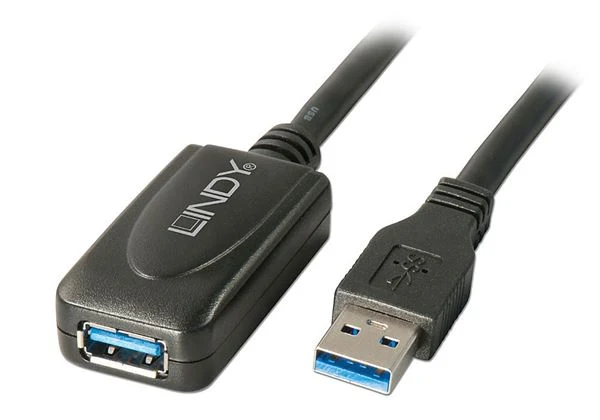 Lindy 43155 cavo USB USB 3.2 Gen 1 (3.1 Gen 1) 5 m USB A 5 Gbit/s Nero