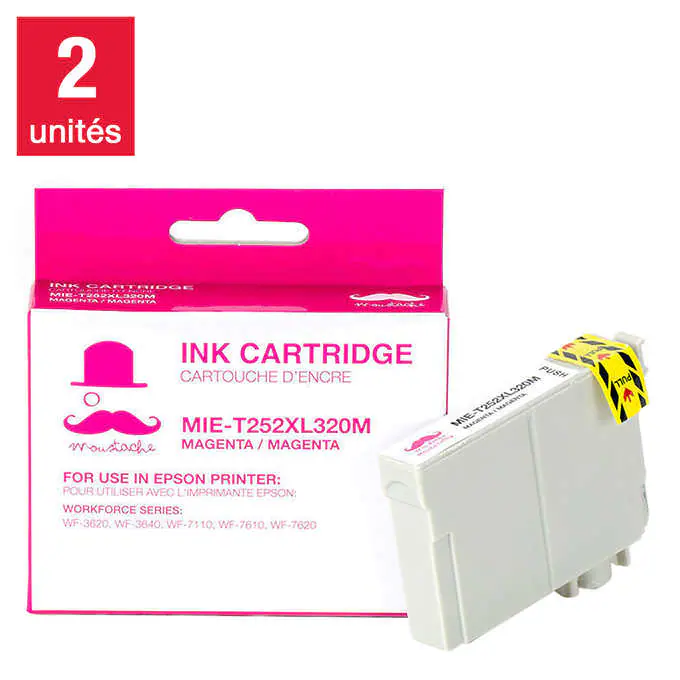 MOUSTACHE - Ensemble de 2 Cartouches d'Encre Magenta T252XL320