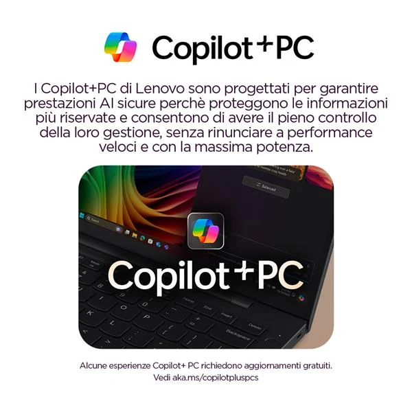 Lenovo ThinkPad X9-14 Gen 1 Copilot+ PC Intel Core Ultra 7 258V Computer portatile 35,6 cm (14") WUXGA 32 GB LPDDR5x-SDRAM 1 TB SSD Wi-Fi 7 (802.11be) Windows 11 Pro Italiano Grigio