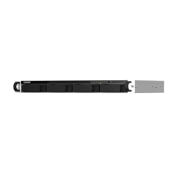 QNAP TS-464eU NAS Rack (1U) Intel® Celeron® N5095 8 GB DDR4 0 TB QNAP Turbo System Alluminio, Nero