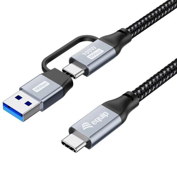 Equip 128433 cavo USB USB 3.2 Gen 2x2 3 m USB A/USB C USB C 20 Gbit/s 100 W Nero