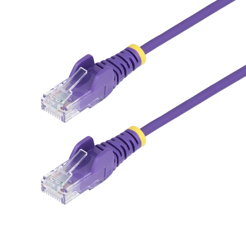 StarTech.com Cavo Ethernet CAT6 Viola da 50cm; Patch UTP con Plug RJ45 Antigroviglio e Rilievi di Trazione, Cavo Lan Slim in Rame Puro 28AWG, Sottoposto a test Fluke