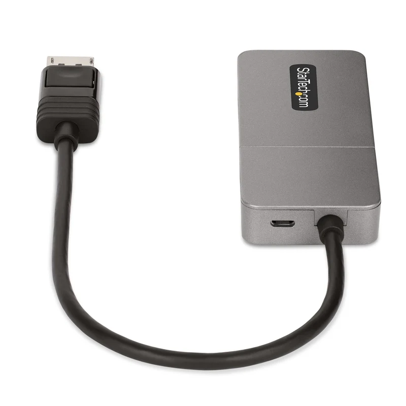StarTech.com Adattatore DP HDMI a 3 Porte - Hub MST da DisplayPort a HDMI 4K 60Hz - Convertitore DP1.4 a Multi Monitor HDMI per Notebook - Splitter HDMI con Cavo Integrato da 30cm, Alimentato da USB - Solo Windows