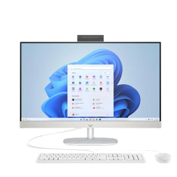 HP 27-cr1011nl PC Intel Core Ultra 5 125U 68,6 cm (27") 1920 x 1080 Pixel 16 GB DDR5-SDRAM 512 GB SSD Windows 11 Home Wi-Fi 6 (802.11ax) AI PC Bianco