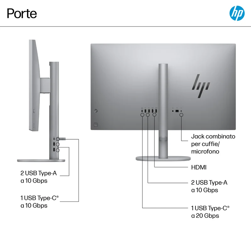 HP OmniStudio X All-in-One Desktop Next Gen AI 27-cs1009nl PC Copilot+ PC Intel Core Ultra 7 256V 68,6 cm (27") 1920 x 1080 Pixel Touch screen PC All-in-one 16 GB LPDDR5x-SDRAM 1 TB SSD Windows 11 Home Argento