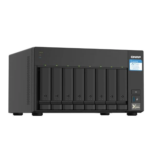 QNAP TS-832PX NAS Tower Annapurna Labs AL324 4 GB DDR4 0 TB QNAP Turbo System Alluminio, Nero
