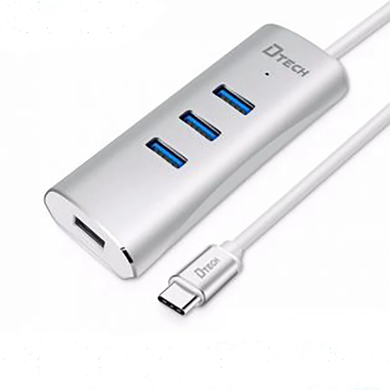 Dtech Type C To USB 3.0 4 Ports Hub T0026